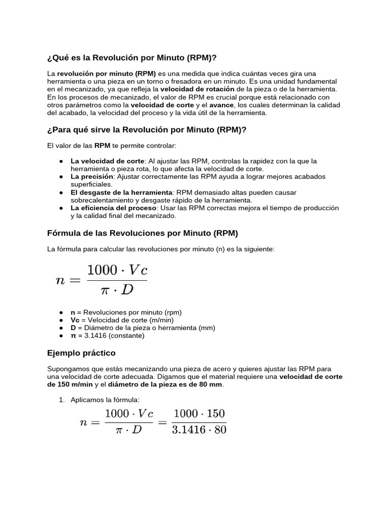 Guía sobre Revolución por Minuto (RPM) | PDF