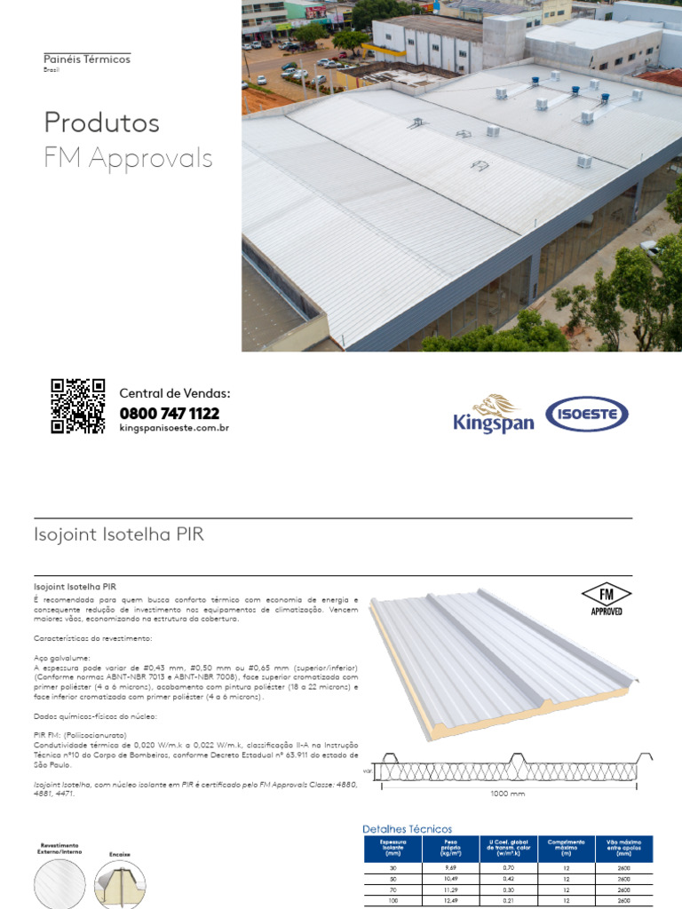 Catálogo de Painéis Isojoint Isoeste | PDF | Poliuretano