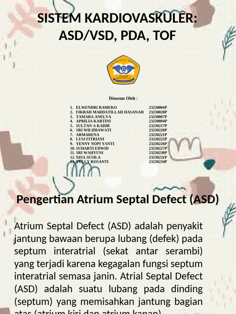 Penyakit Jantung Bawaan: ASD dan VSD | PDF