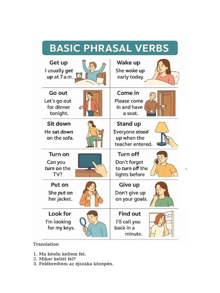 Phrasal Verbs Booklet | PDF