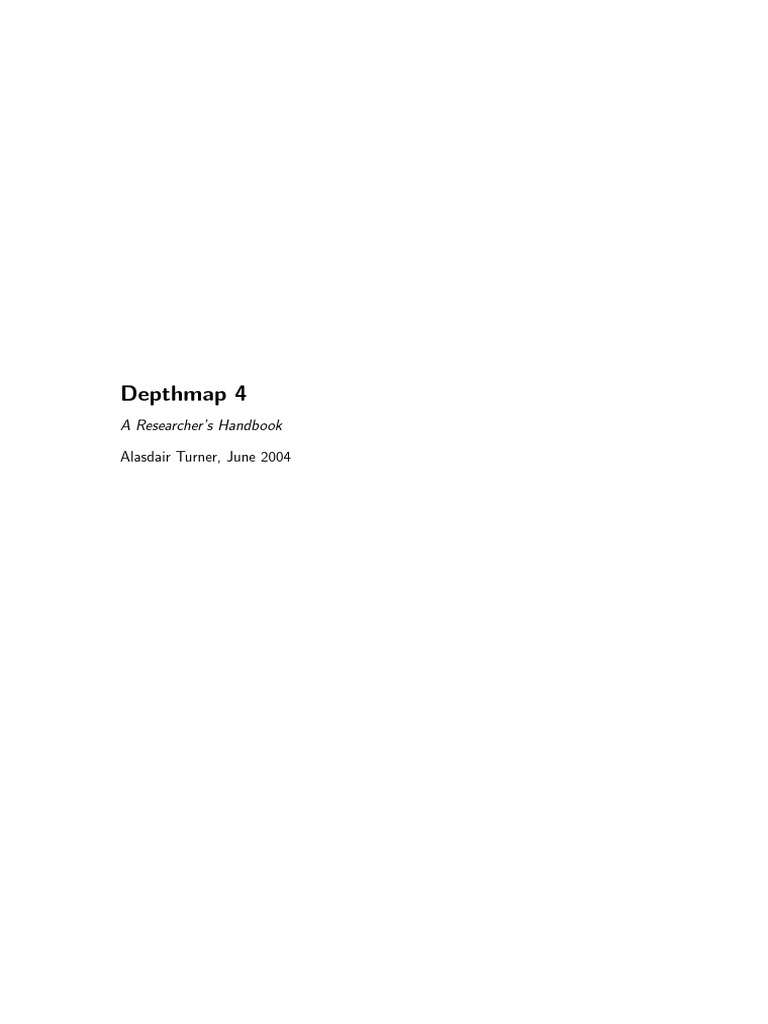 Depthmap 4: Researcher’s Handbook | PDF | Menu (Computing) | Graphical ...