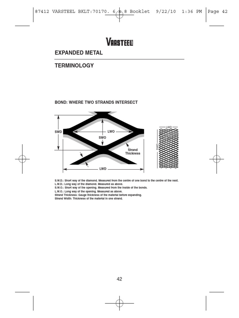 Expanded Metal Terminology Guide | PDF | Sheet Metal | Mechanical ...