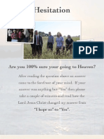 Hesitation: Are You 100% Sure Your Going To Heaven?