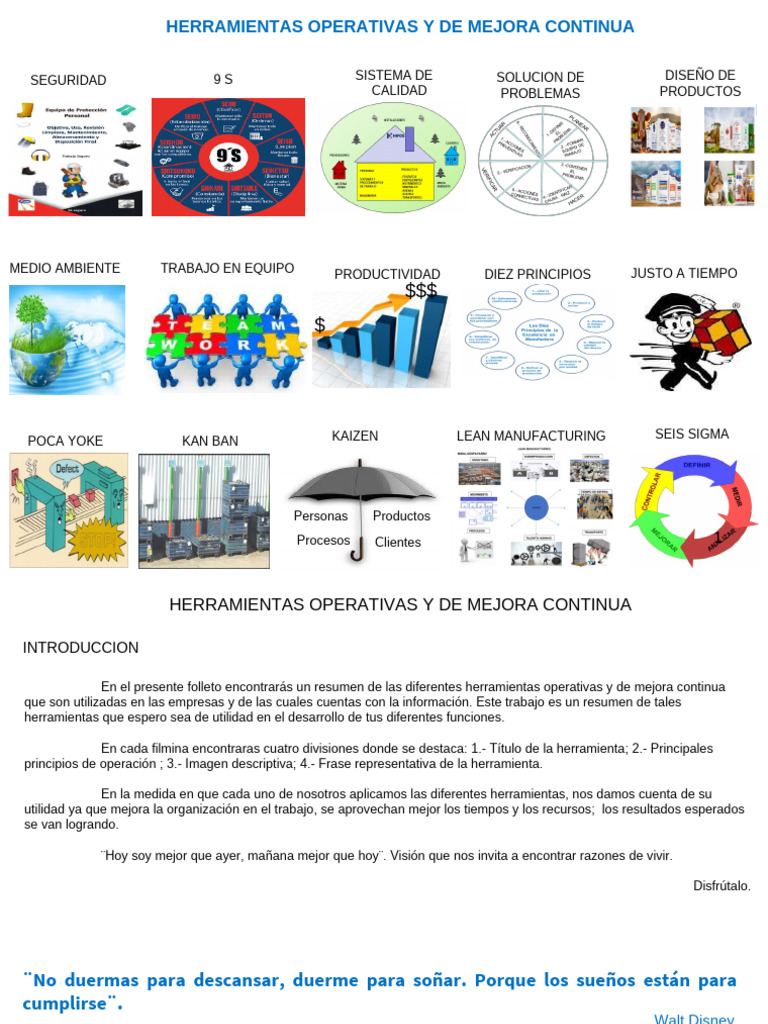Herramientas Operativas y Mejora Continua | PDF | Lean Manufacturing ...