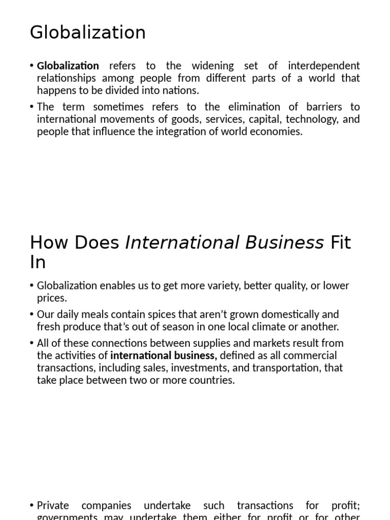 Globalisation | PDF