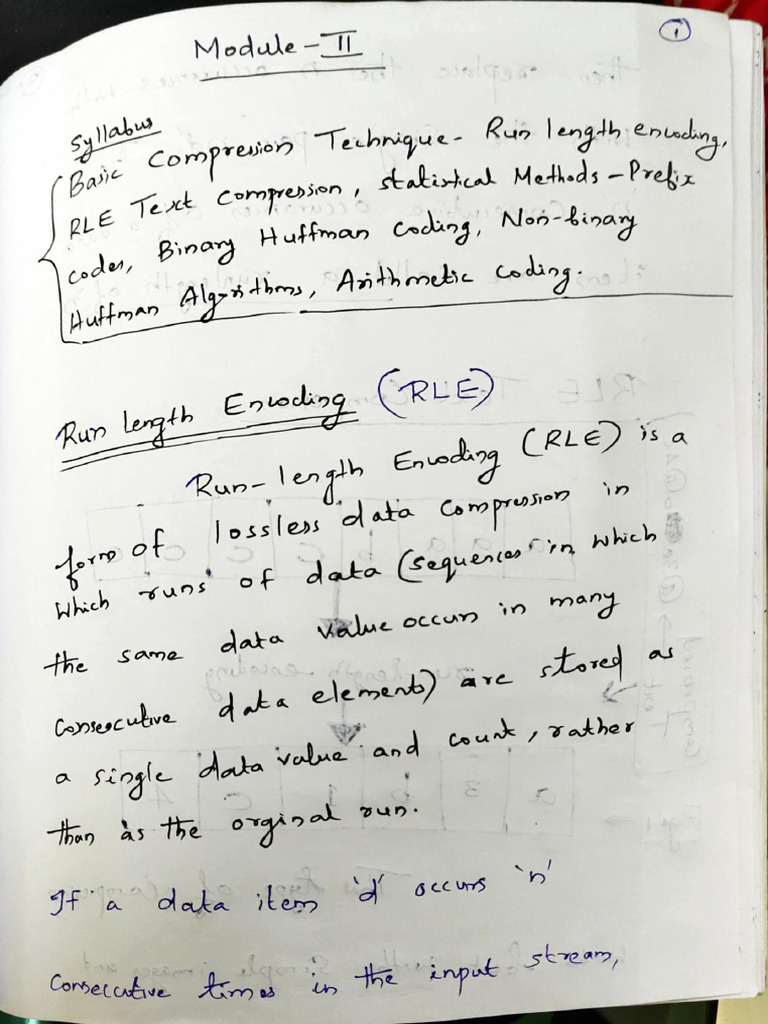 RLE Compression Techniques Overview | PDF | Data Compression | Computer ...