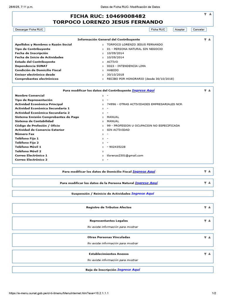 Descargar Ficha RUC Activo 74996 | PDF | Industrias de servicio