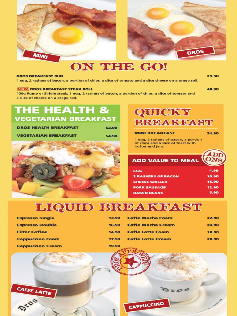 Dros Menu 1 1 | PDF