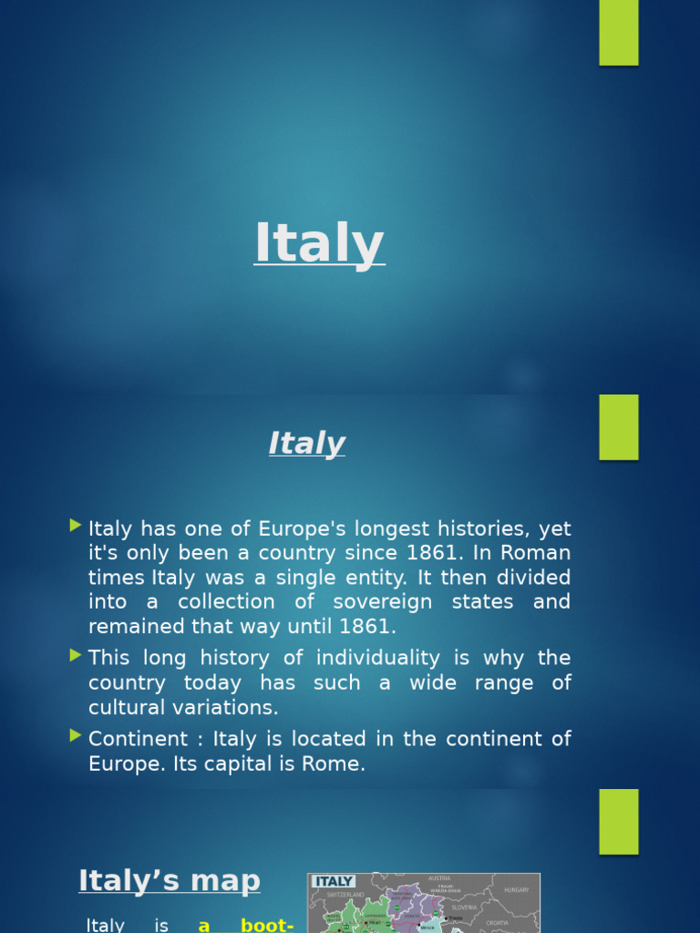 Italy Geography | PDF | Italy | Florence