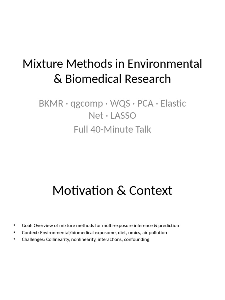 Mixture Methods1 | PDF