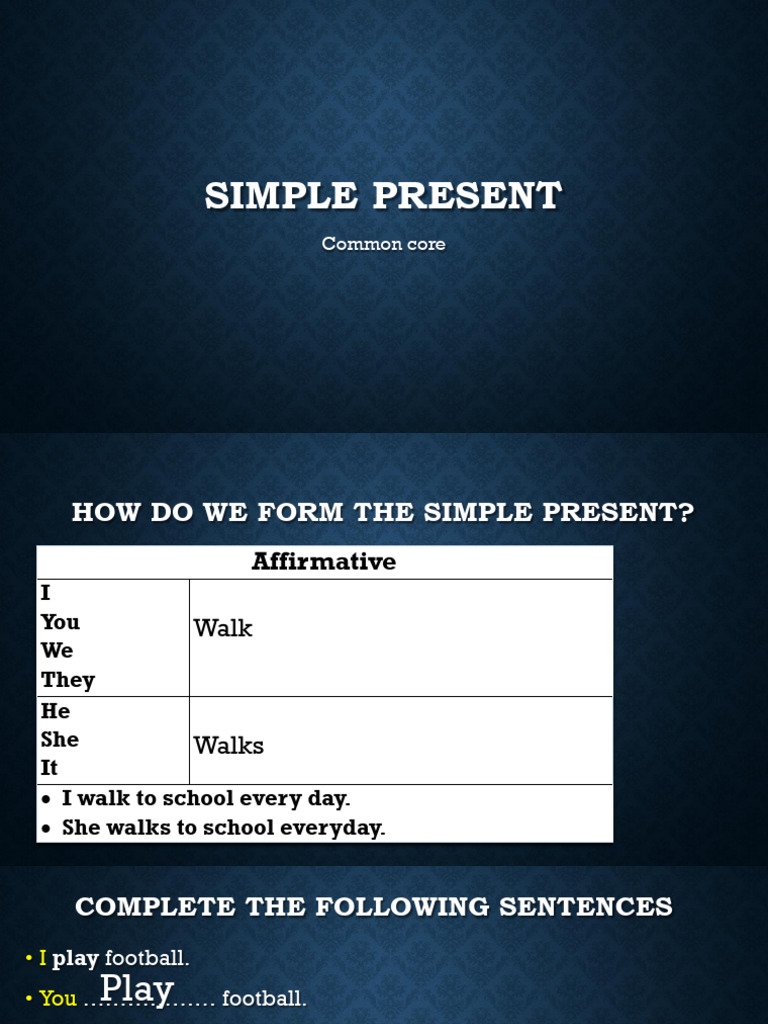 Simple Present Tense Guide | PDF | Linguistic Typology | Languages