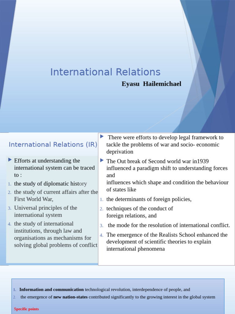 Evolution of International Relations | PDF | International Relations ...