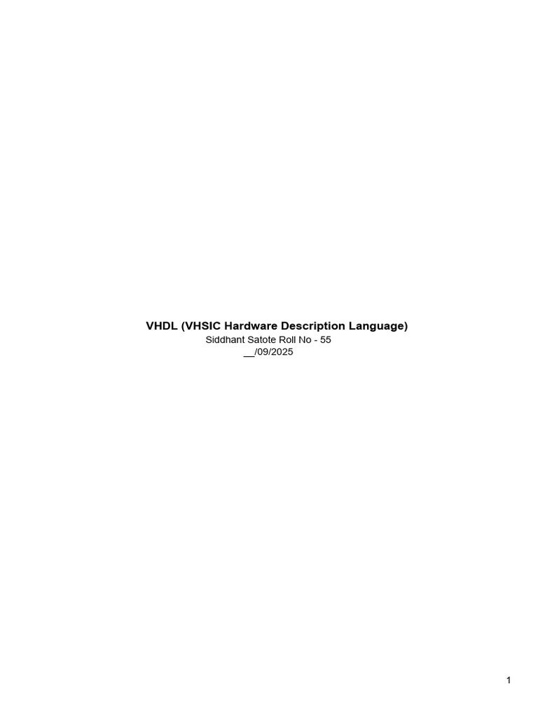Untitled Document | PDF | Vhdl | Hardware Description Language