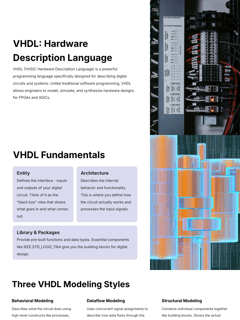 VHDL Basics: Hardware Design Guide | PDF | Vhdl | Hardware Description ...