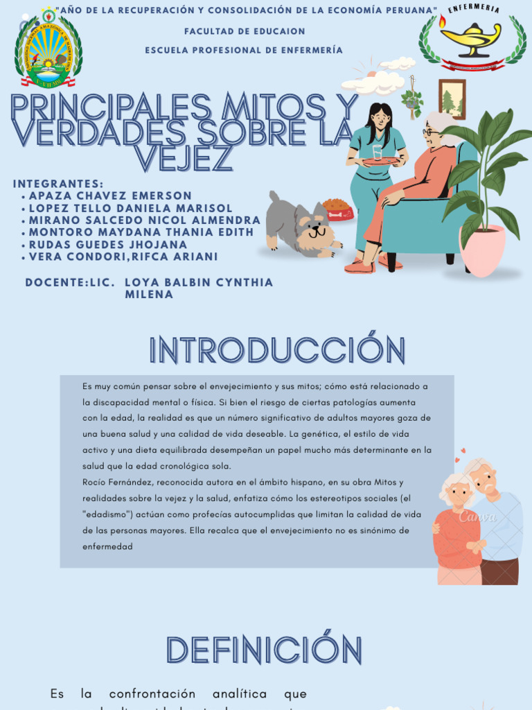 Mitos y realidades sobre la vejez | PDF | Vejez | Adultos