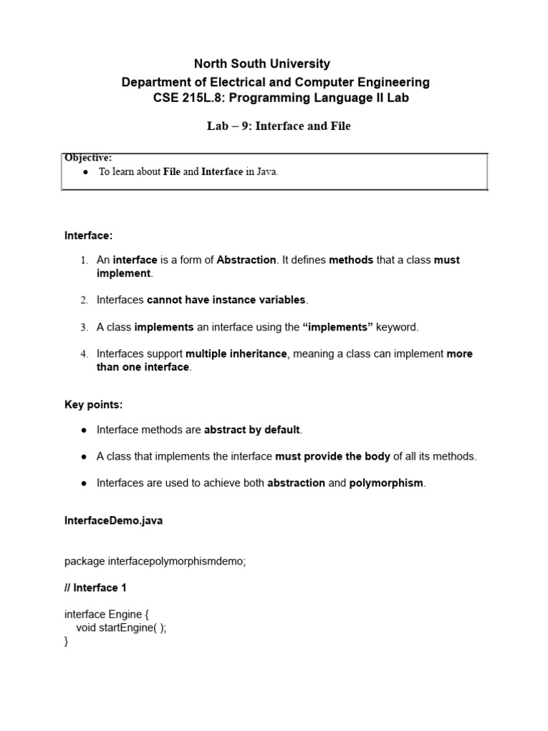 Lab+15+ +Interface+and+File | PDF | Class (Computer Programming ...