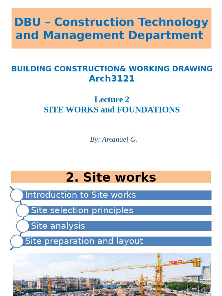 Site Works and Foundations Overview | PDF | Foundation (Engineering ...