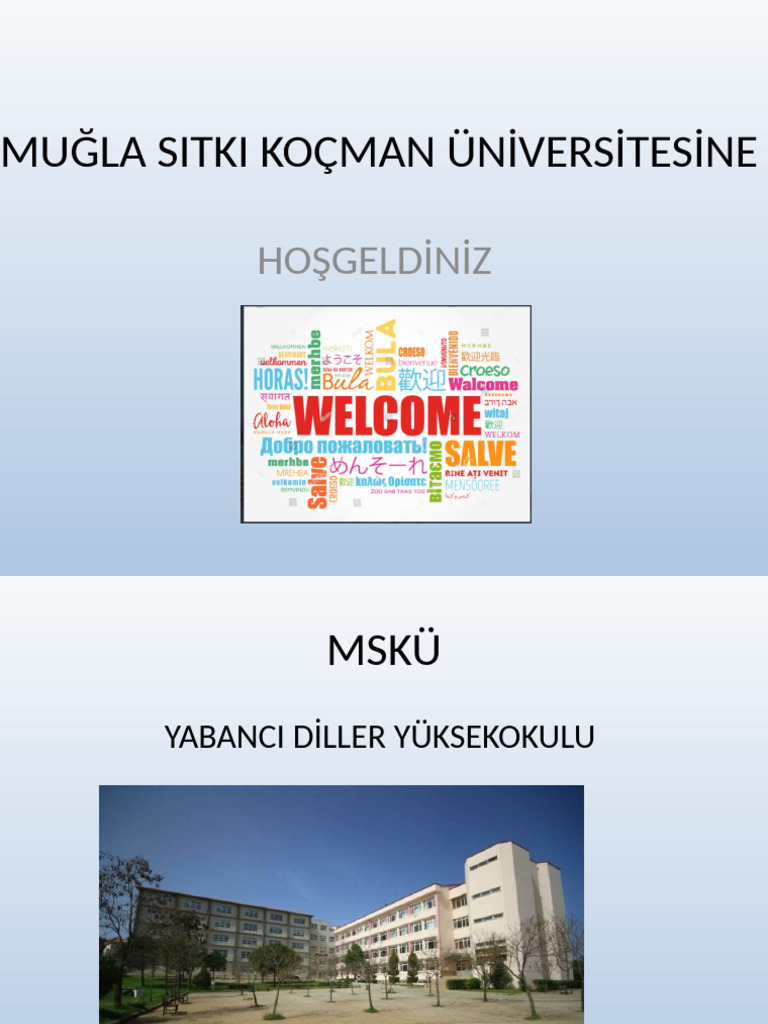 Msku Oryantasyon Sunumu İng Hazirlik | PDF