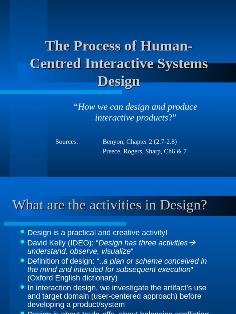 Human-Centered Interactive Design Process | PDF | System | Usability