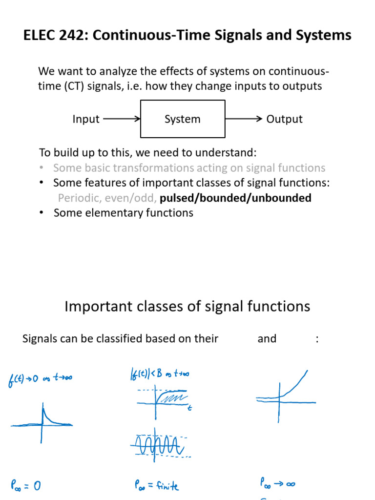 Continuous-Time Signals Overview | PDF | Function (Mathematics ...