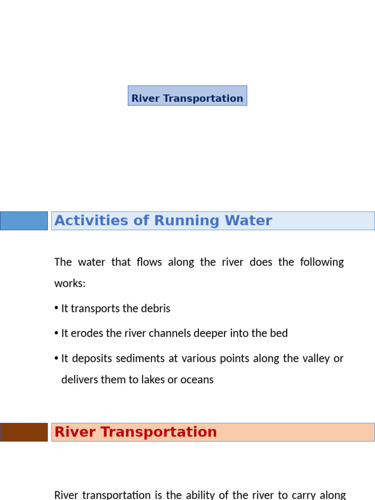 Understanding River Transportation Dynamics | PDF | River | Stream