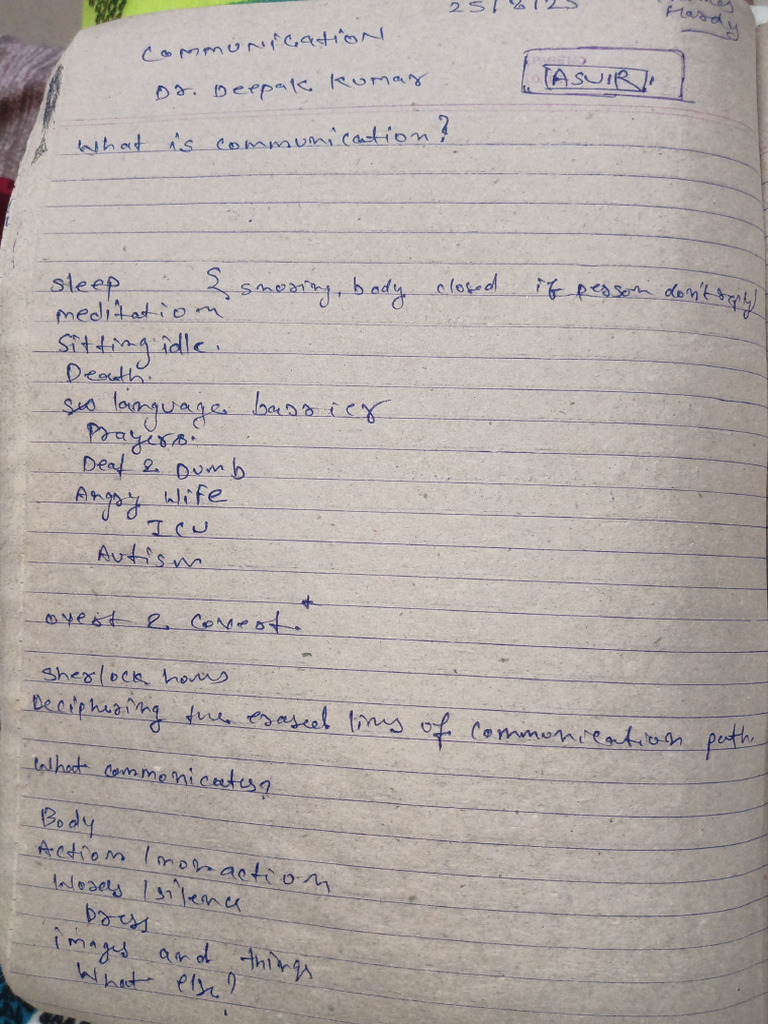 Communication Notes | PDF