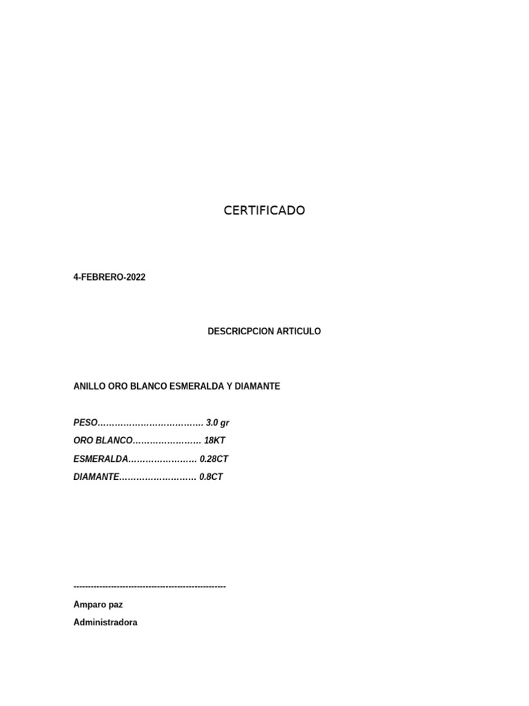 Certifica D 1 | PDF