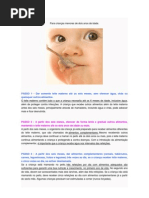 10 passos para alimentação saudável da criança