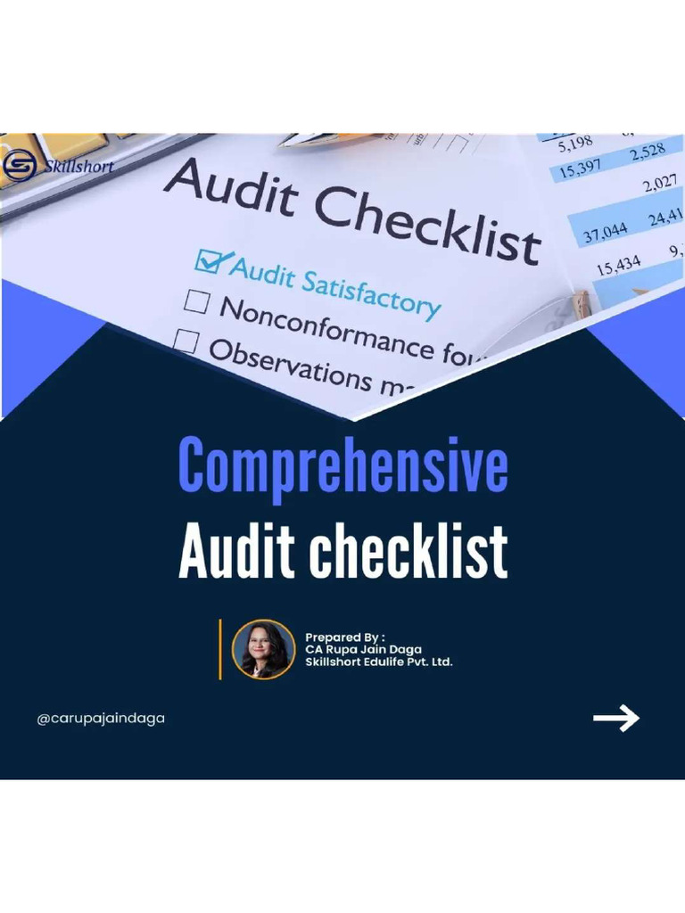 Comprehensive Audit Checklist For Accountants & Auditors | PDF