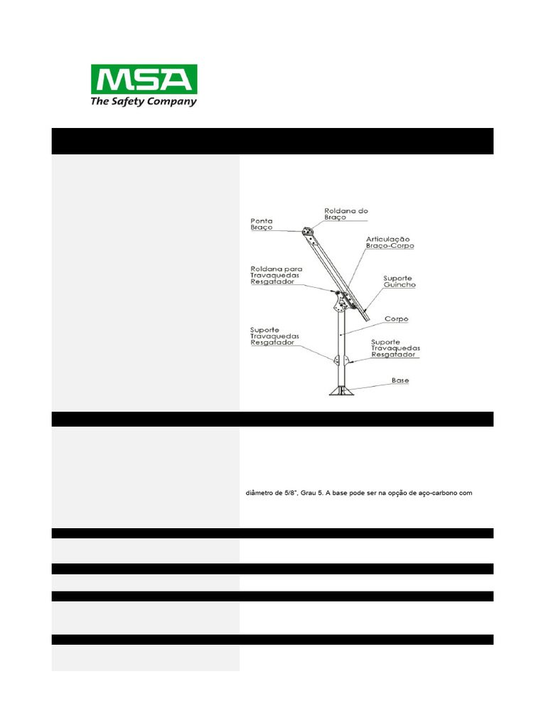 Monopé Davit para Espaços Confinados | PDF