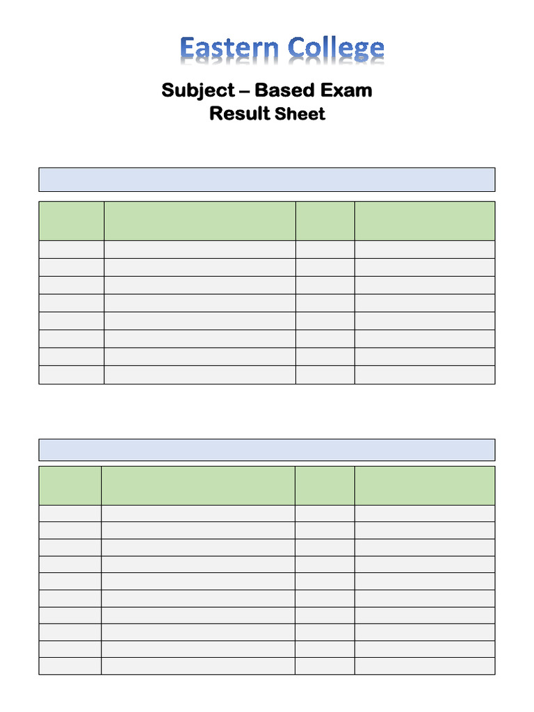 Result Sheet | PDF