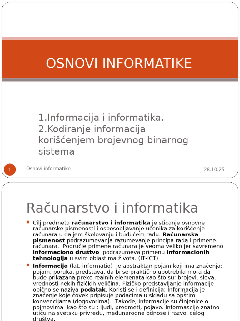 Informacija I Informatika | PDF