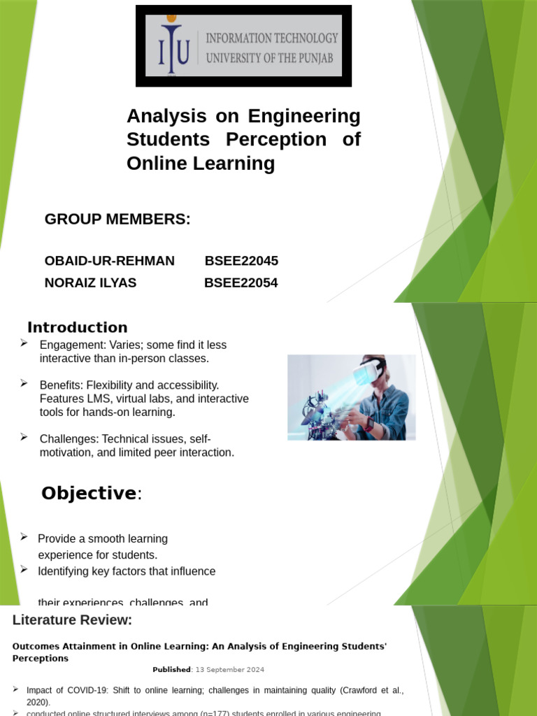 Analysis On Engineering Students Perception of Online Learning | PDF ...