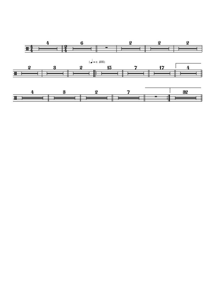 Percussion Music Notation Guide | PDF