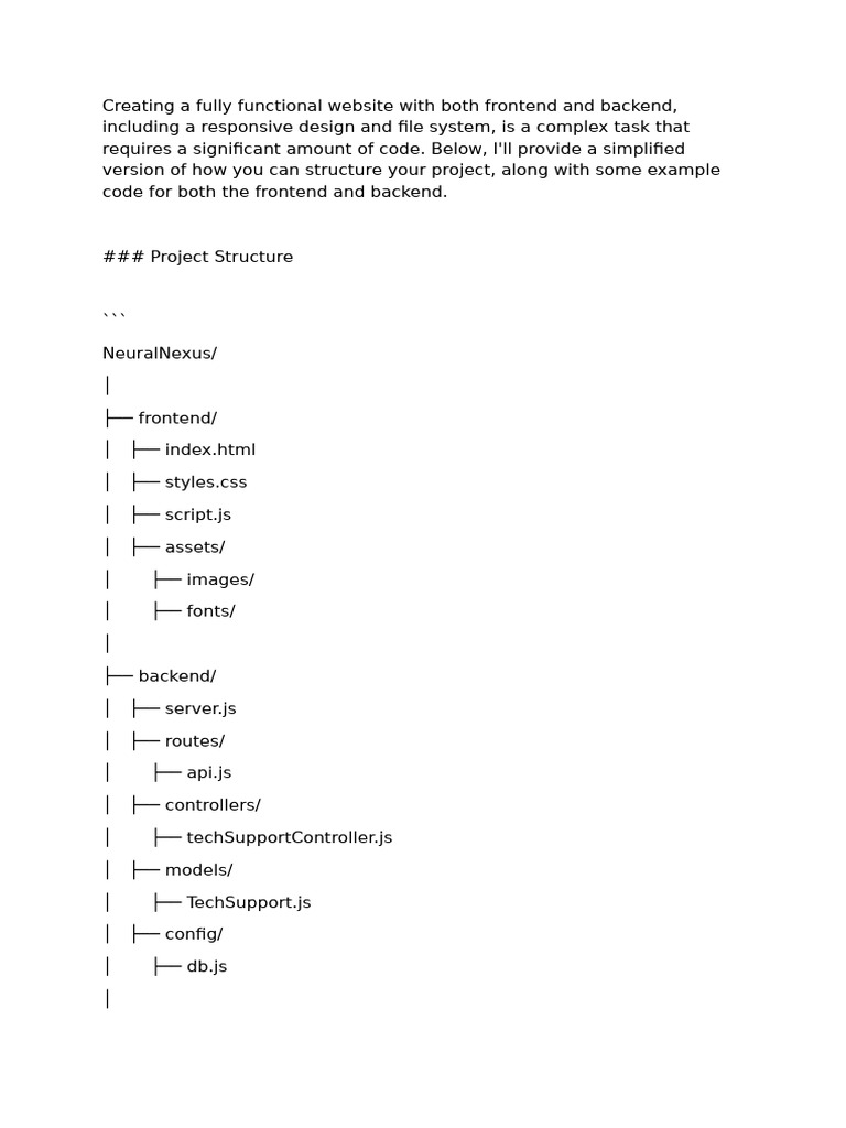 Creating A Fully Functional Website With Both Frontend and Backend ...