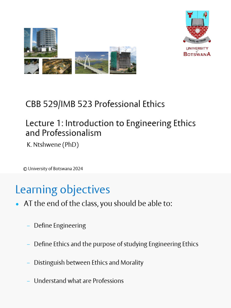 Lecture 1 Inroduction To Ethics | PDF | Morality | Profession