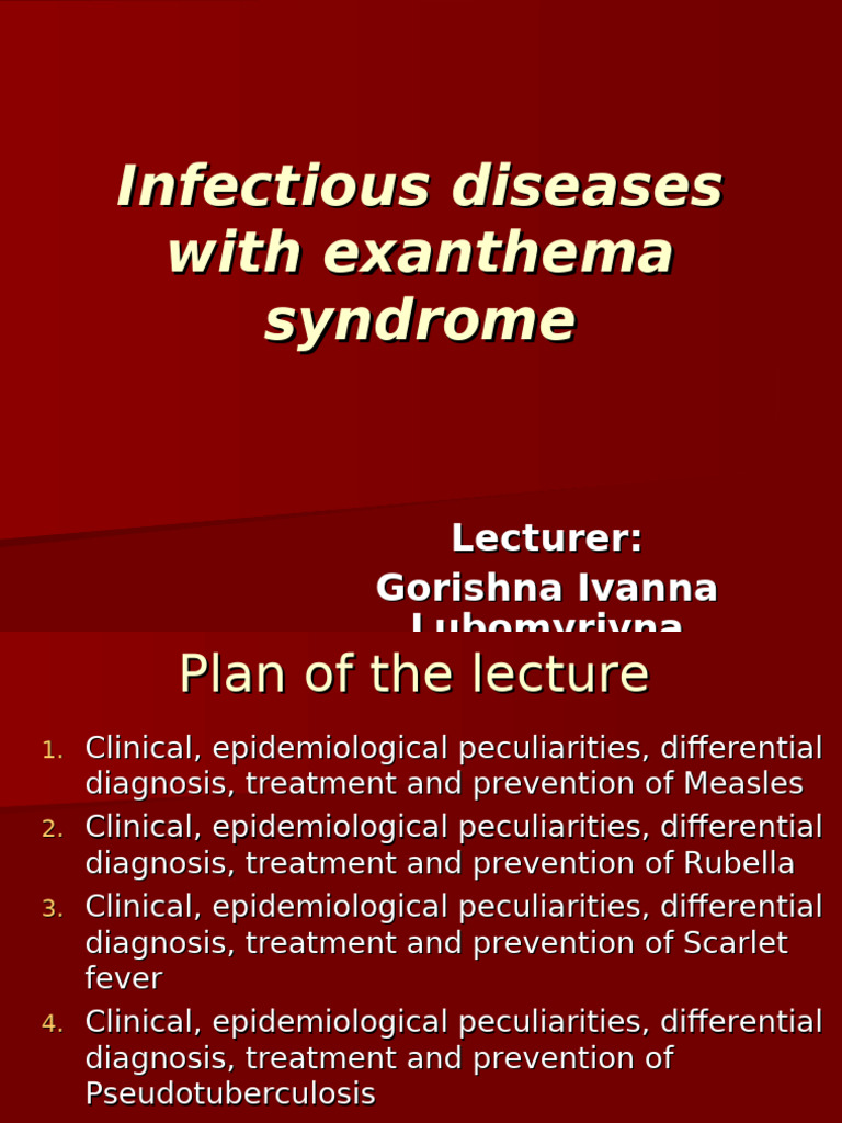 Measles and Exanthema Overview | PDF | Measles | Congenital Heart Defect