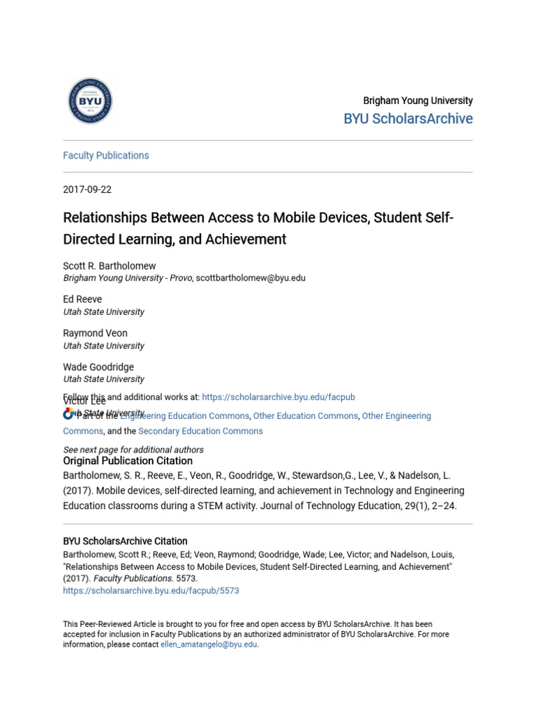 Mobile Devices and Student Learning Impact | PDF | Errors And Residuals ...
