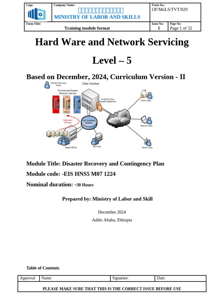 Disaster Recovery & Contingency Plan Module | PDF | Security | Computer ...