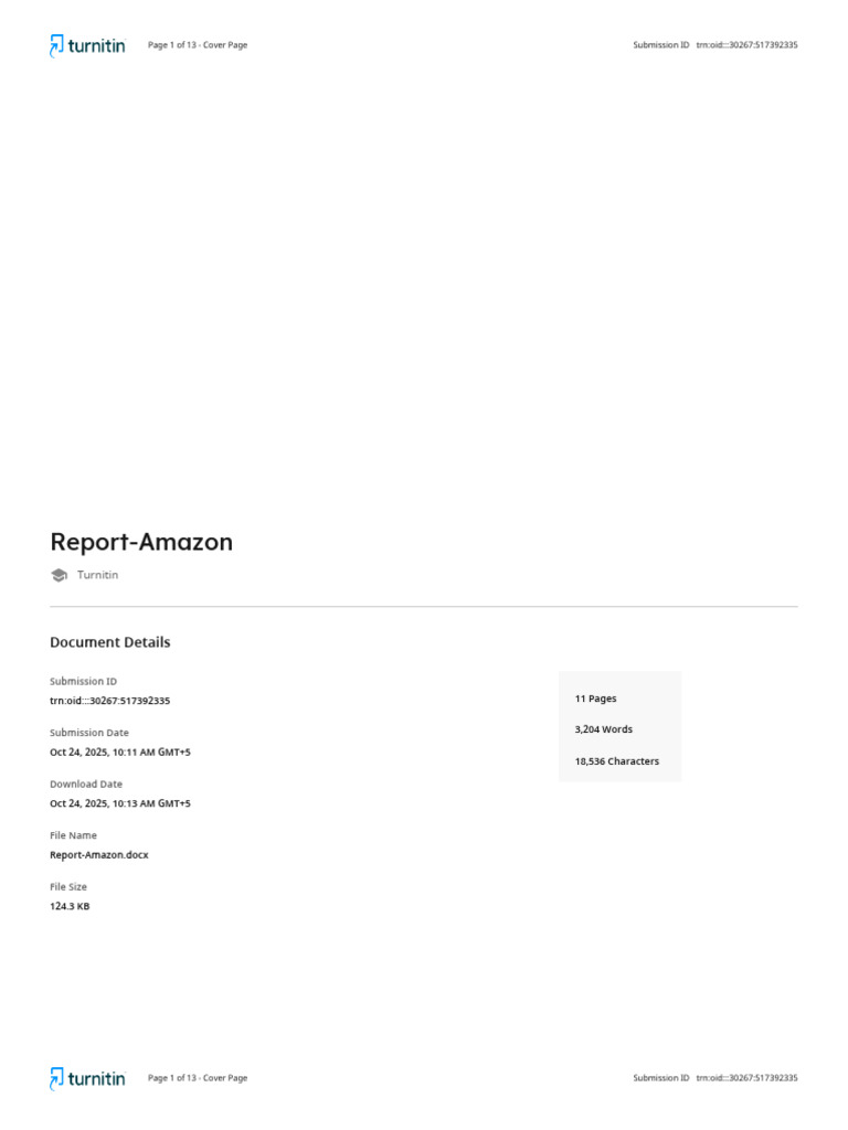 AI Report Amazon | PDF | Data Warehouse | Cloud Computing