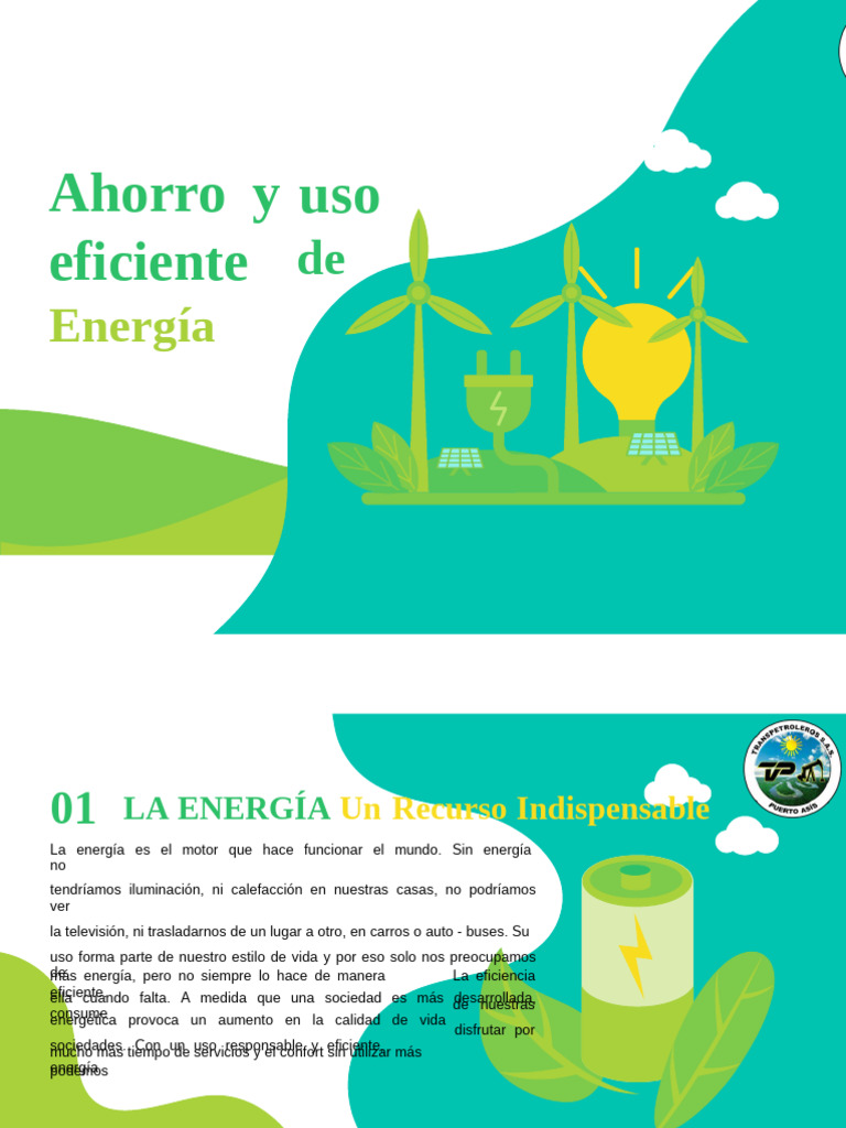 Charla Ahorro y Uso Eficiente de Energía | PDF | Energía renovable ...