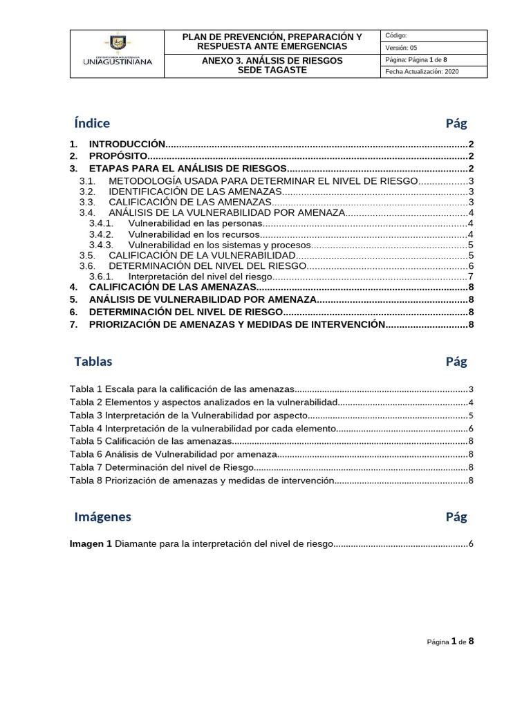 Análisis de Riesgos | PDF | Probabilidad | Riesgo