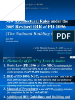 New Architectural Rules Under The 2005 Of: Revised IRR PD 1096