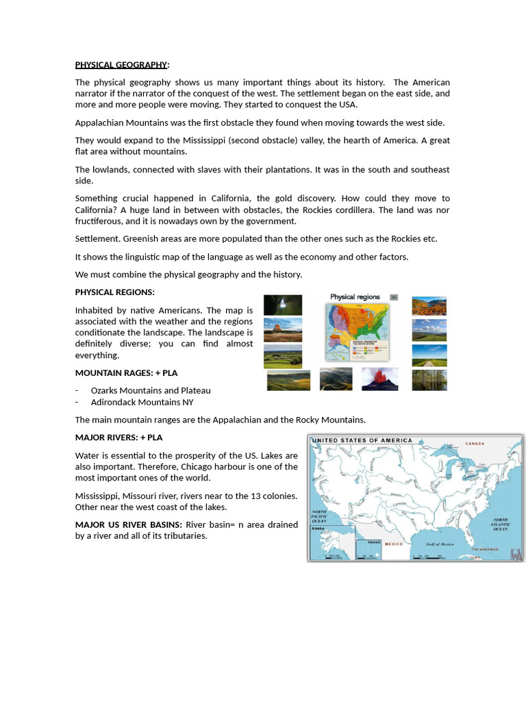 Geography USA | PDF