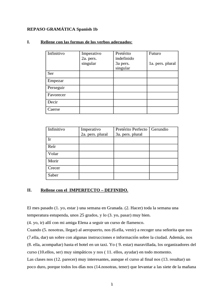 Repaso Semana 7 - 12 | PDF | Verbo | Sintaxis