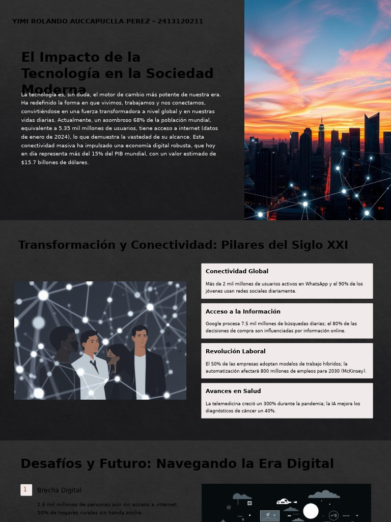 El Impacto de La Tecnologia en La Sociedad Moderna | PDF
