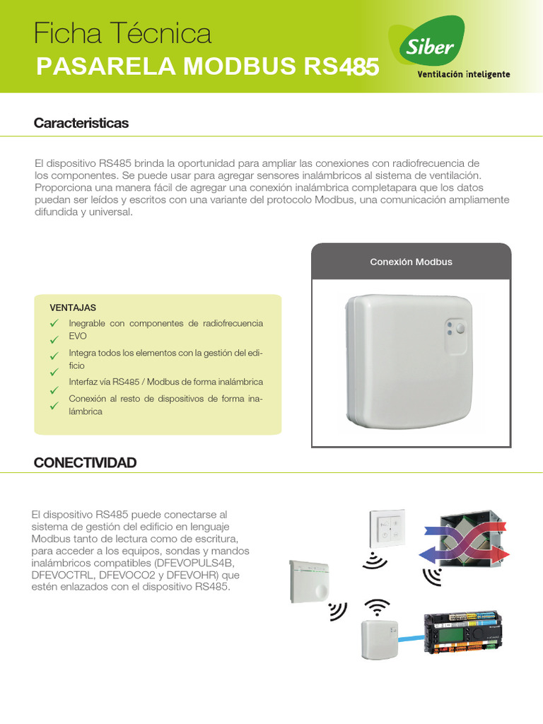 Conexión Inalámbrica Modbus RS485 | PDF | Protocolos de capa física ...