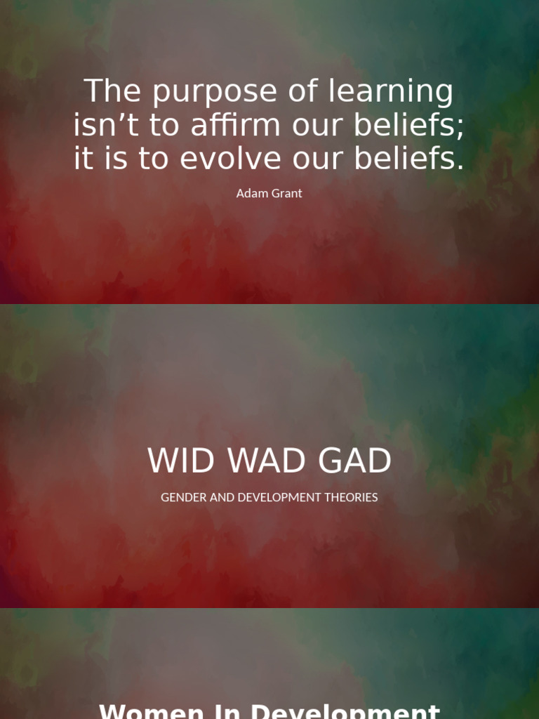 WID, WAD, and GAD Approaches Explained | PDF | Gender And Development ...