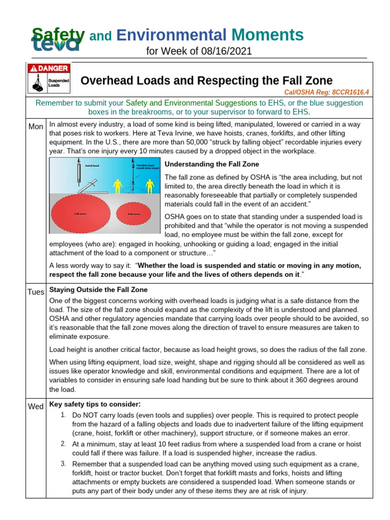 08-16-2021 Overhead Loads and Respecting The Fall Zone | PDF | Crane ...
