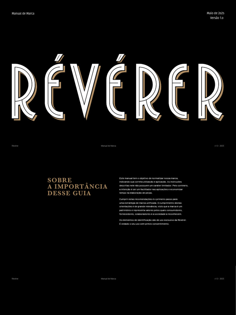 Manual de Marca Révérer 2025 | PDF | Cor | Modelo de cores RGB